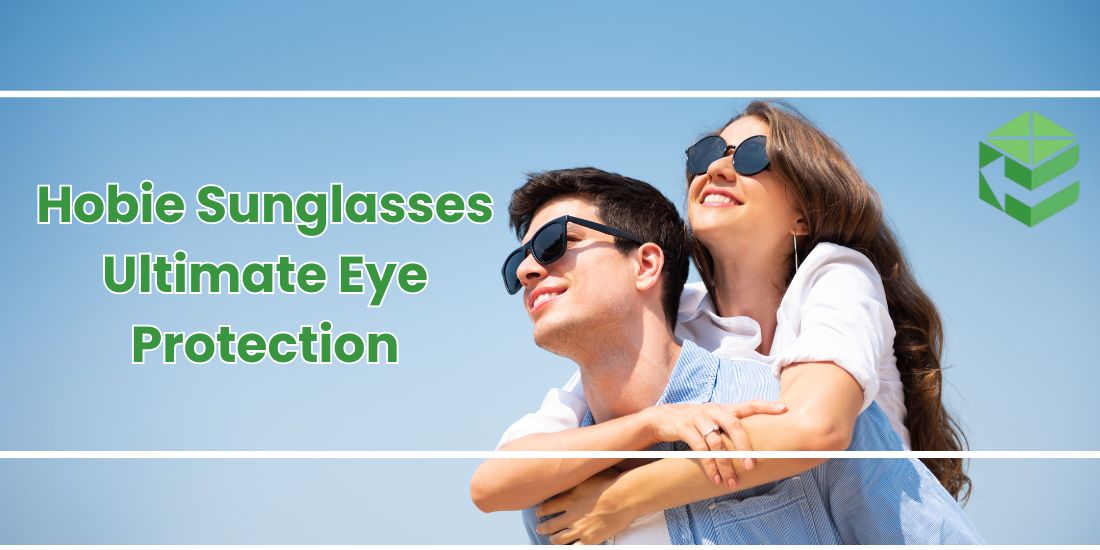 Couple wearing Hobie sunglasses on a sunny day