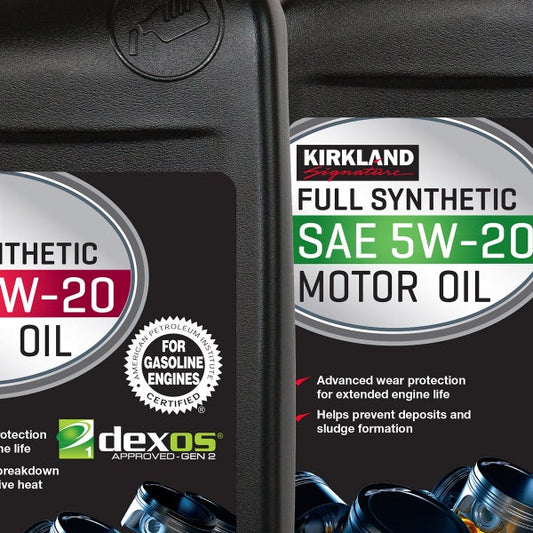 Kirkland Signature 1-Quart 0W20 & 5W20 Full Synthetic Motor Oil, 12-pack