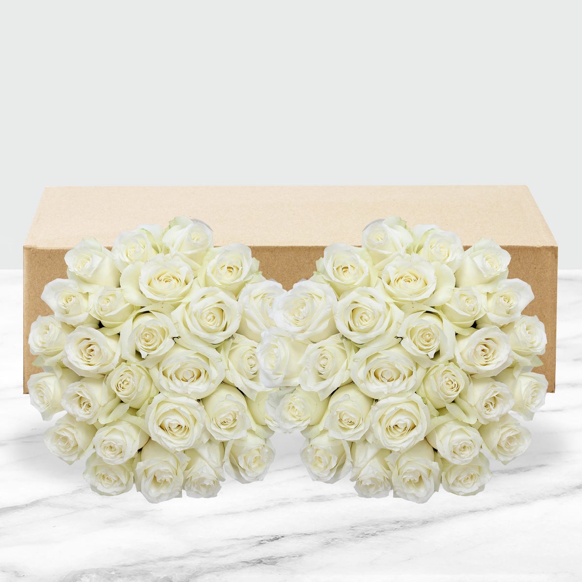 50-stem White Roses
