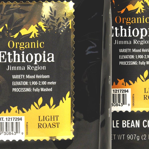 Kirkland Signature Organic Ethiopia Whole Bean Coffee, 2 lbs