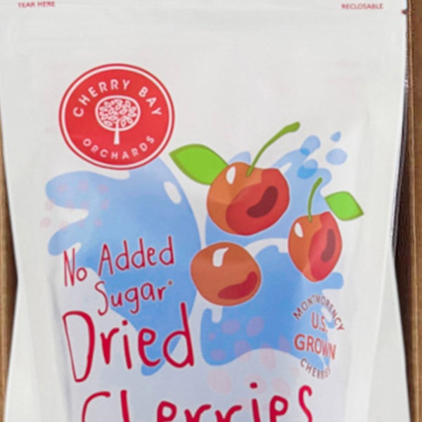 Cherry Bay Orchards No-Added-Sugar Dried Montmorency Cherries 8 oz Bag 2-pack