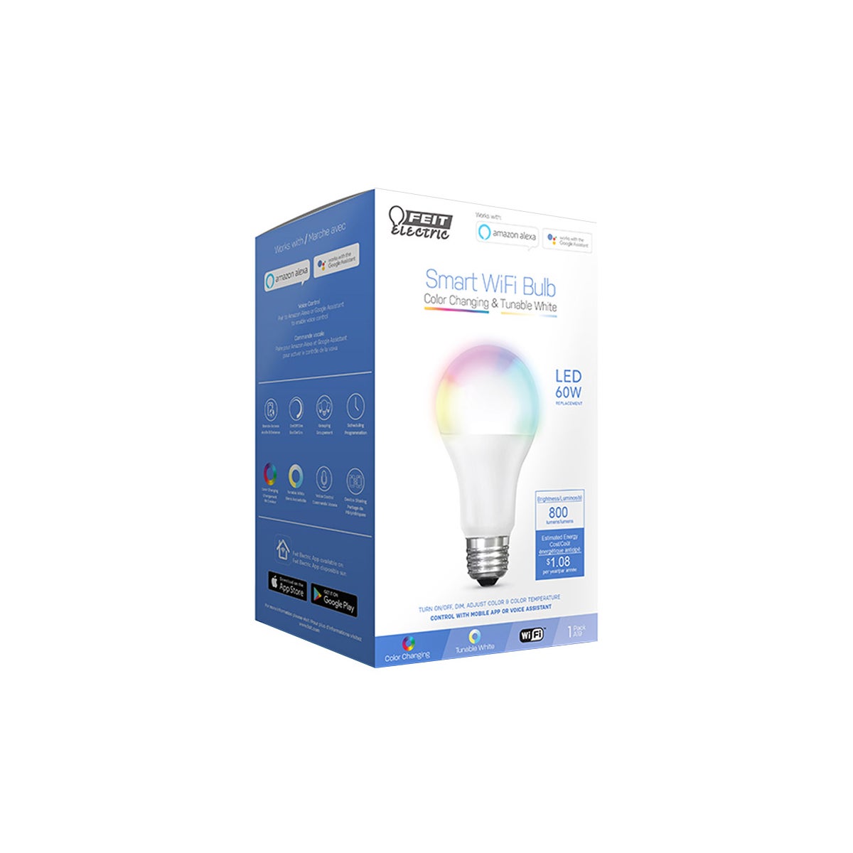 Feit Electric Wi-Fi Smart Bulbs, 4-pack