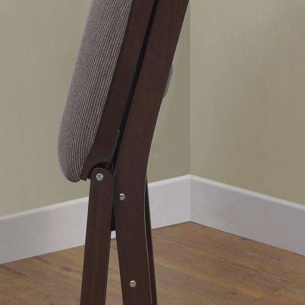 Stakmore Wood Folding Chair with Upholstered Seat, Espresso, 2-pack