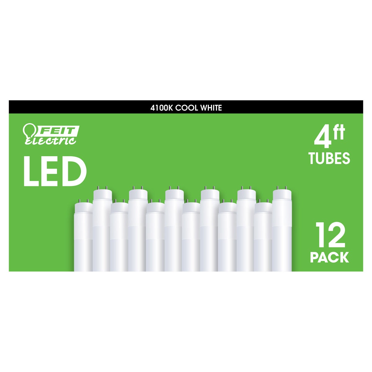 Feit Electric LED 4' Replacement Glass Tubes, 12-pack