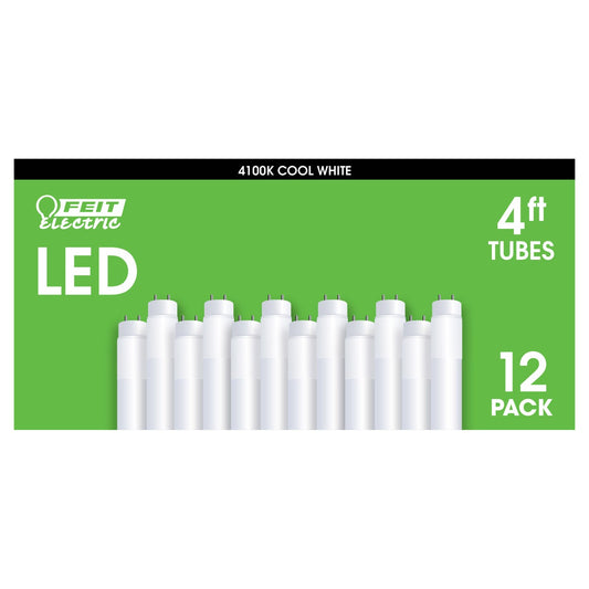 Feit Electric LED 4' Replacement Glass Tubes, 12-pack