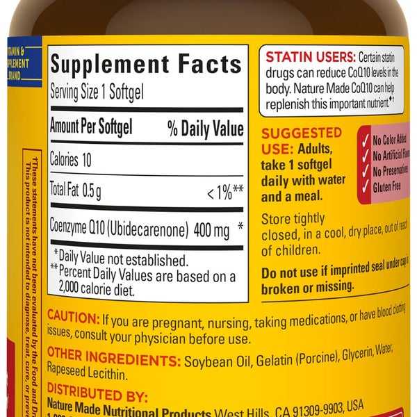 Nature Made CoQ10 400 mg., 90 Softgels