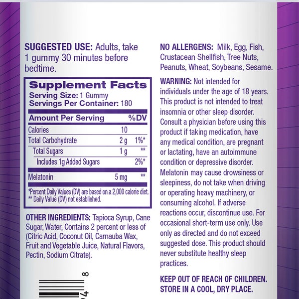 Natrol Melatonin 5 mg., 180 Gummies