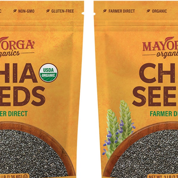 Mayorga Organic Chia Seeds, USDA Organic, NON-Gmo verified, 3lb, 2-pack