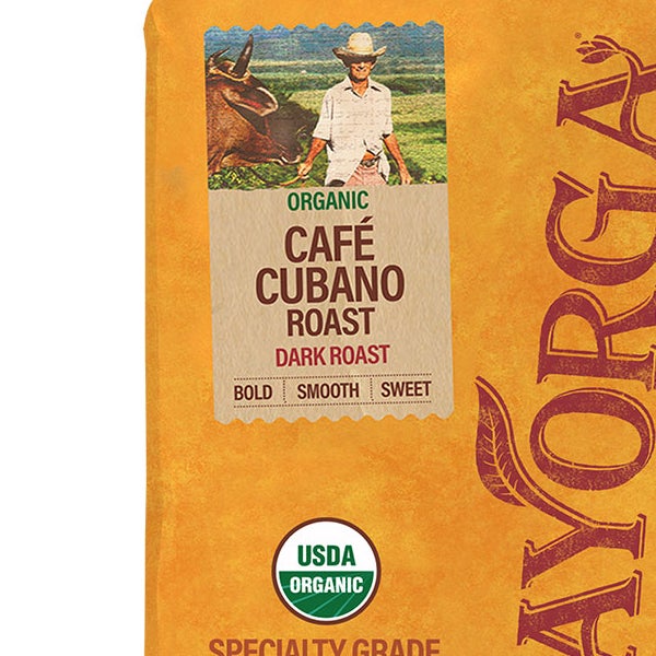 Mayorga Café Cubano Roast, USDA Organic, Dark Roast, Whole Bean Coffee, 2lb, 2-pack