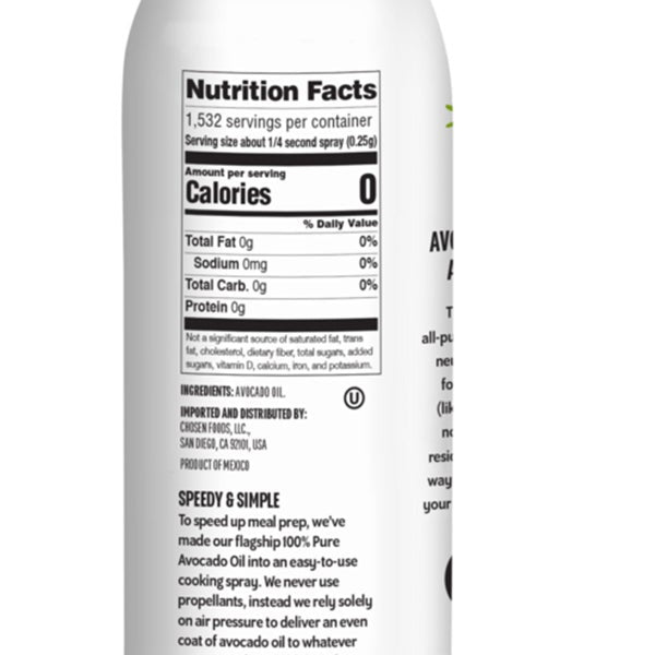 Chosen Foods Avocado Oil Spray, 13.5 oz, 2-count