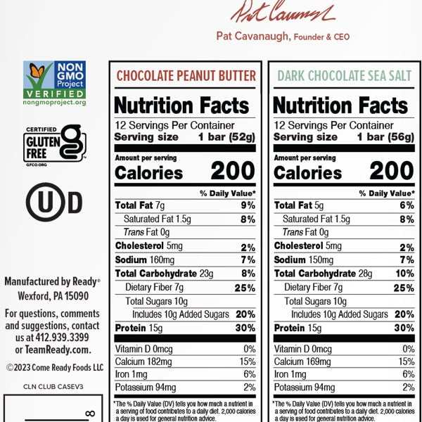 Ready Protein Bar, Chocolate Peanut Butter and Sea Salt, 24-count, 2 pack