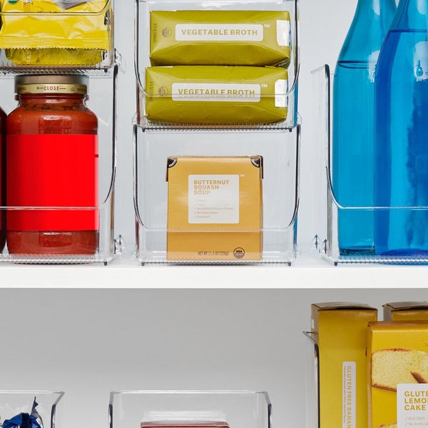 iDESIGN Stacking Open Front Pantry Bins, 8-piece Set