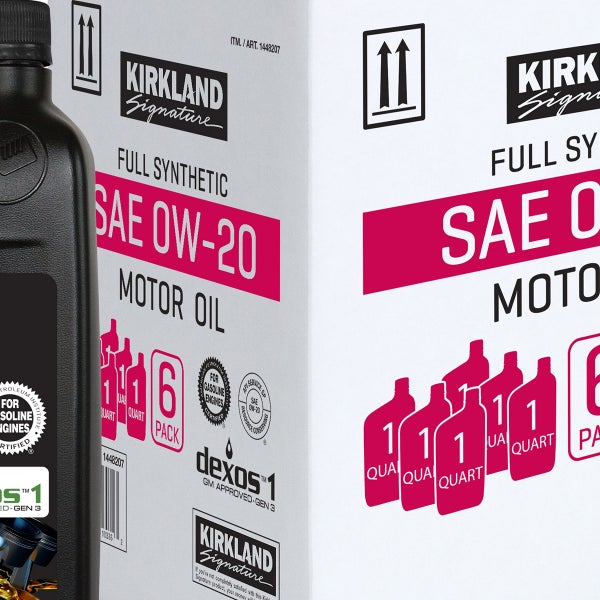 Kirkland Signature 1-Quart 0W20 & 5W30 Full Synthetic Motor Oil, 12-pack