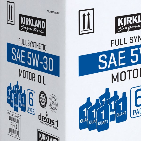 Kirkland Signature 1-Quart 0W20 & 5W30 Full Synthetic Motor Oil, 12-pack