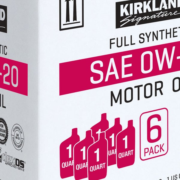 Kirkland Signature 1-Quart 0W20 & 5W30 Full Synthetic Motor Oil, 12-pack