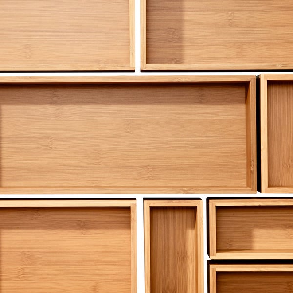 Seville Classics 10-piece Bamboo Storage Box Organizer Set