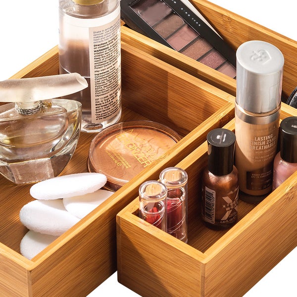 Seville Classics 10-piece Bamboo Storage Box Organizer Set
