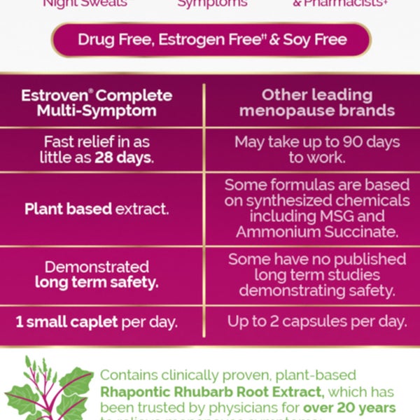 Estroven Complete Multi-Symptom Menopause Relief, 84 Caplets