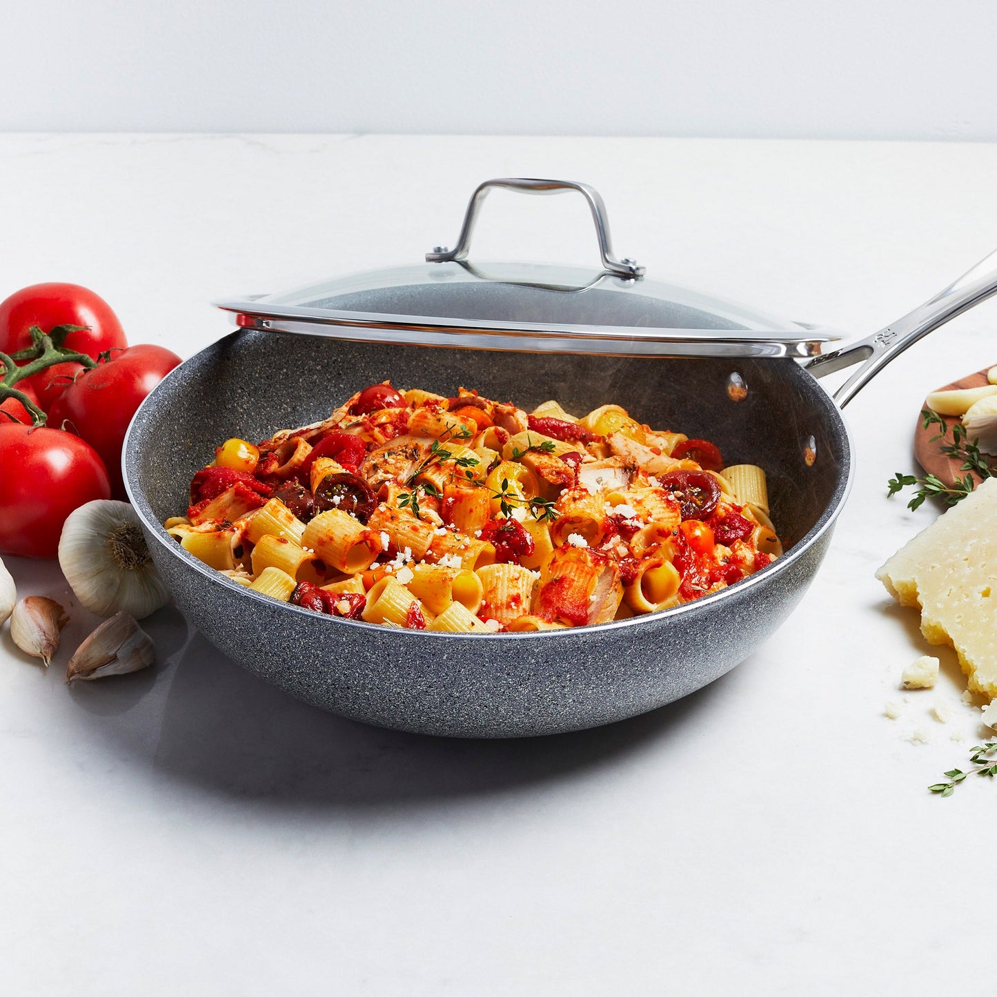Henckels Capri Granitium 4.4-Quart Non-Stick Perfect Pan with Lid