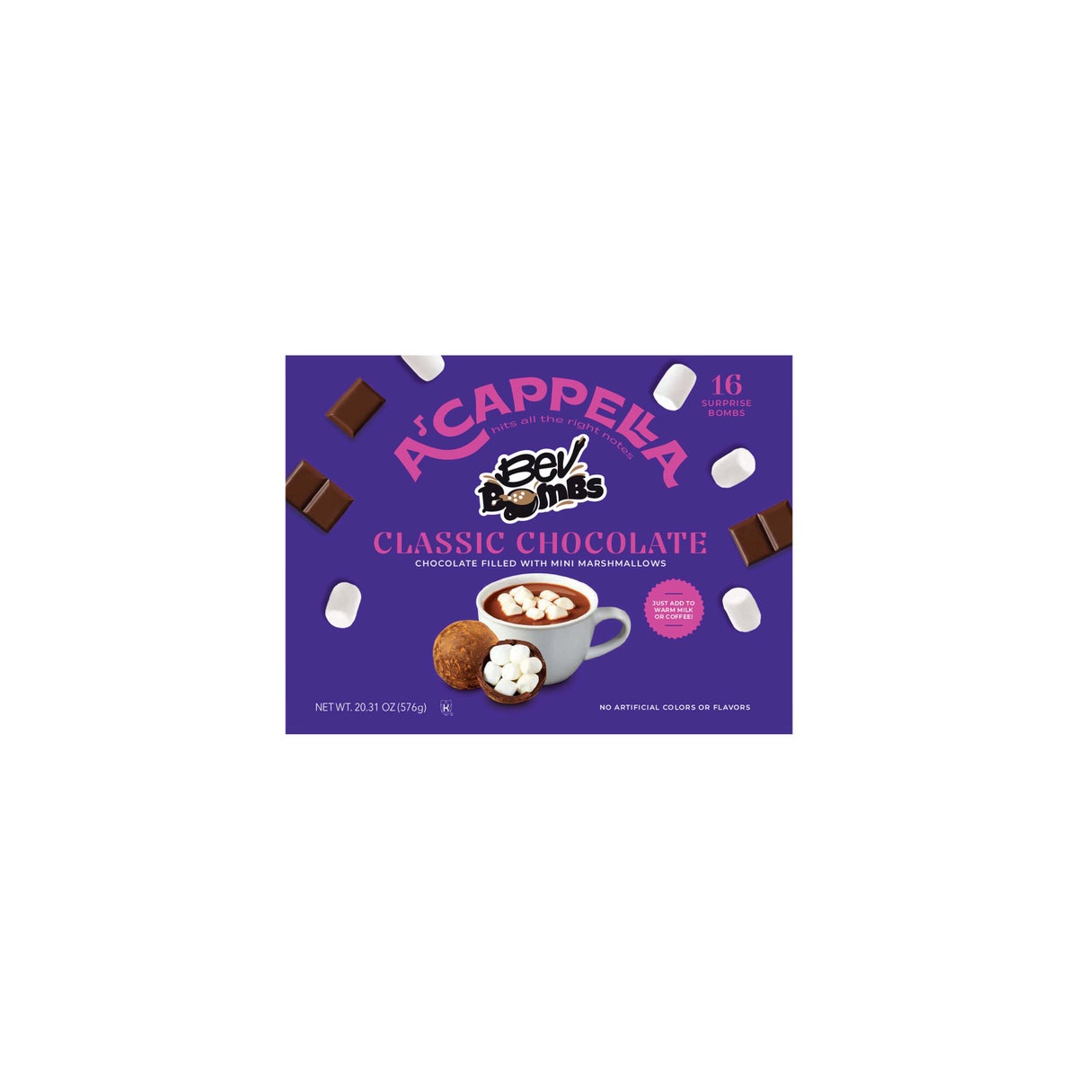A'cappella Classic Hot Chocolate BevBombs, 16-count