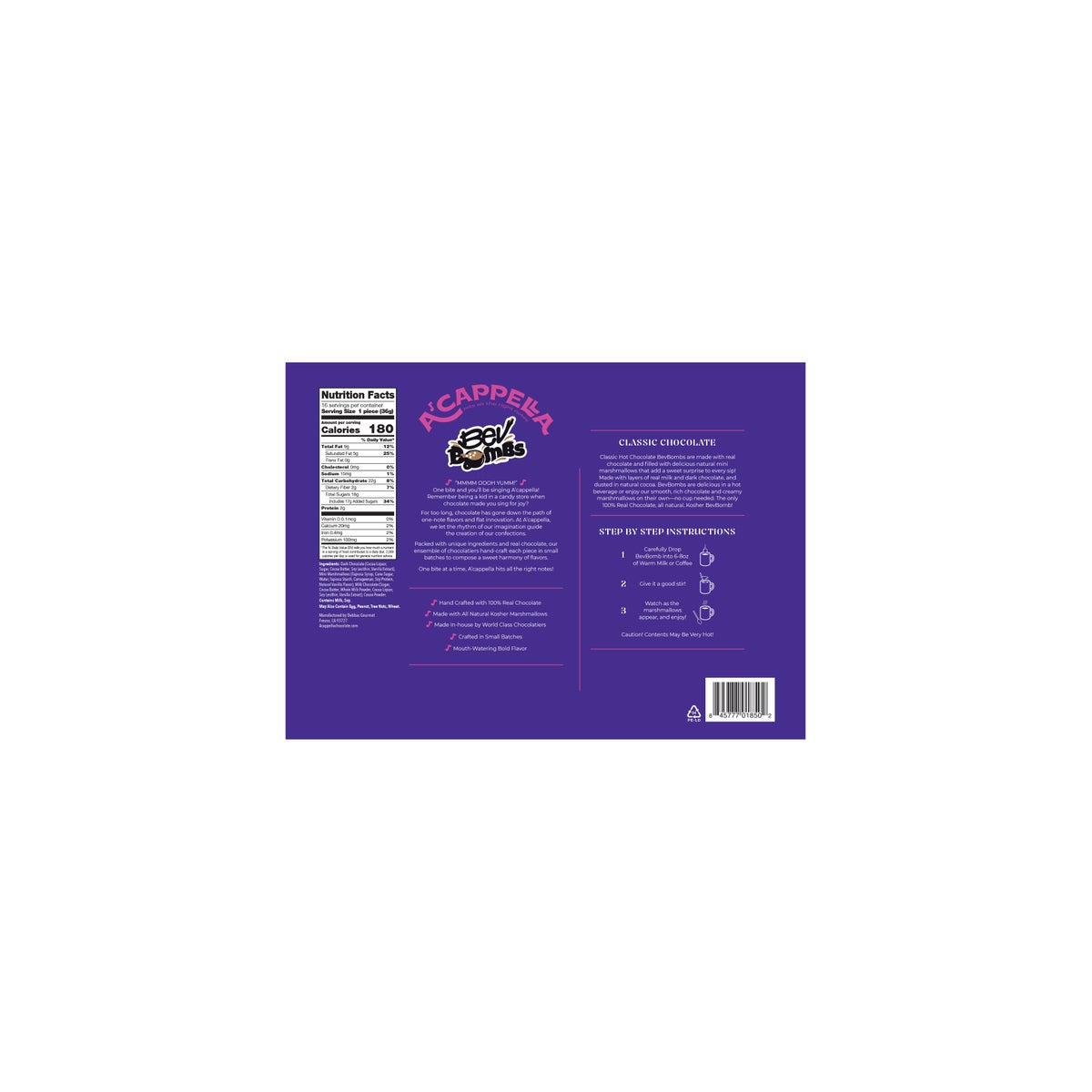 A'cappella Classic Hot Chocolate BevBombs, 16-count
