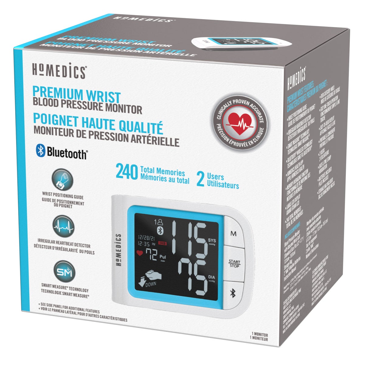 HoMedics Bluetooth Wrist Blood Pressure Monitor