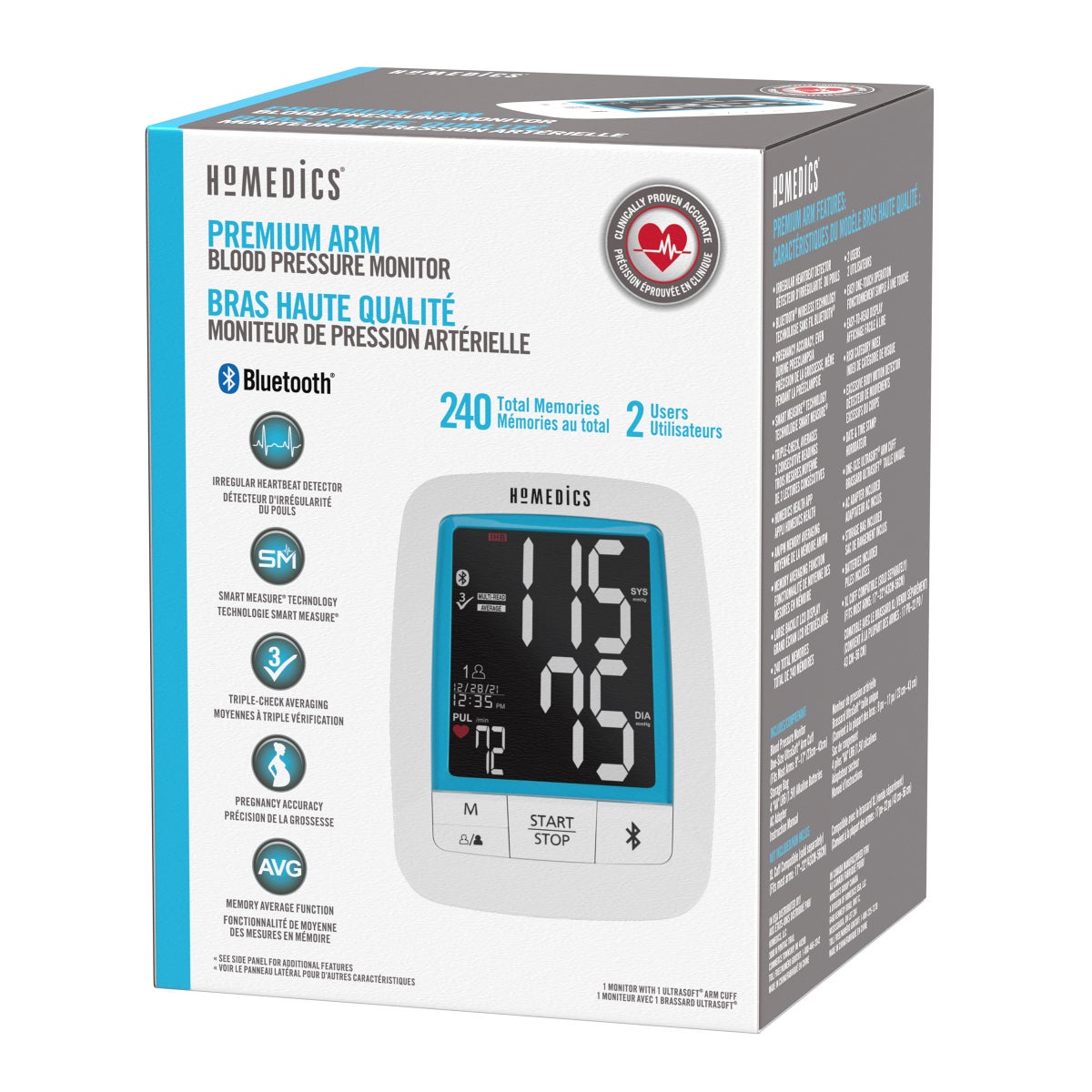 HoMedics Bluetooth Upper Arm Blood Pressure Monitor