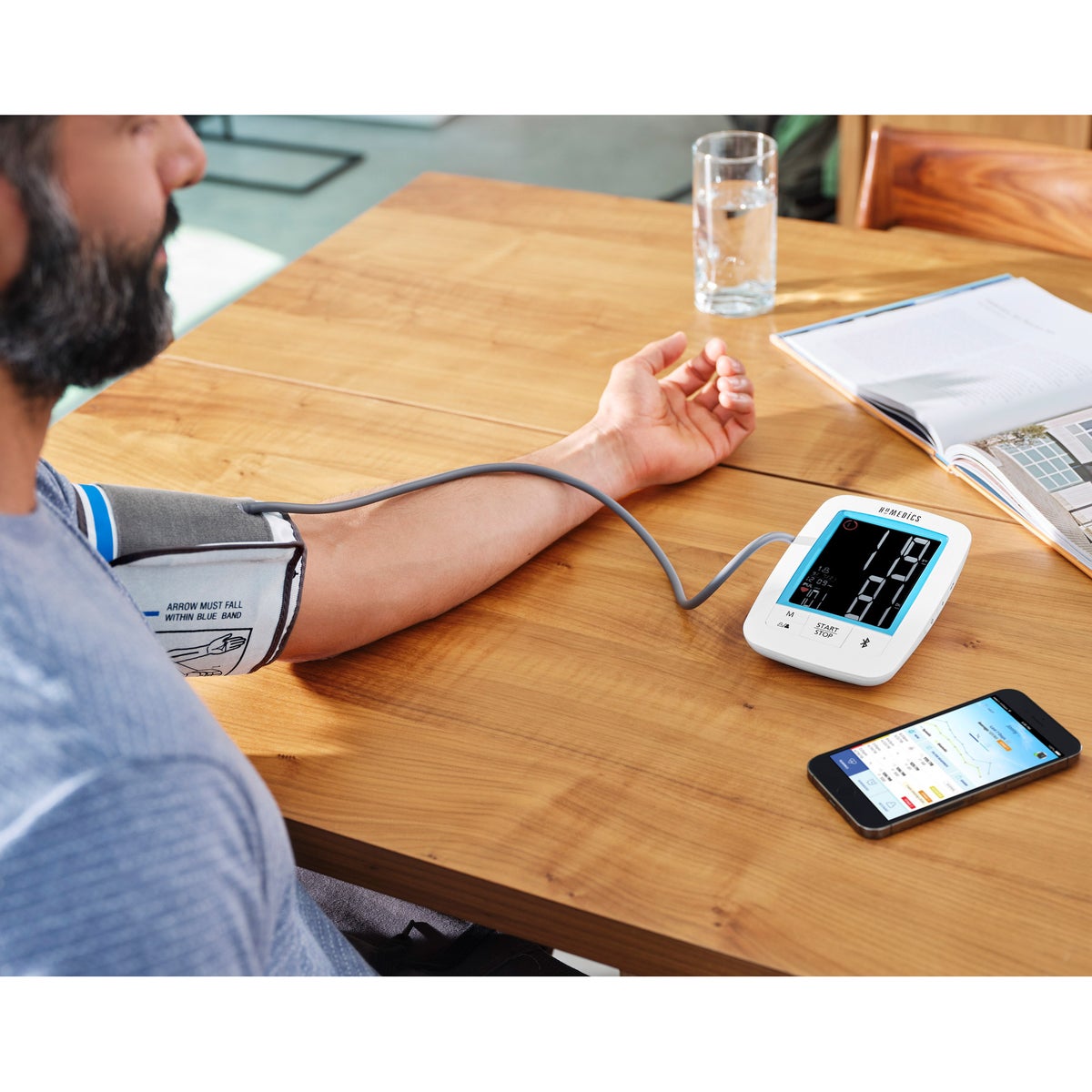 HoMedics Bluetooth Upper Arm Blood Pressure Monitor