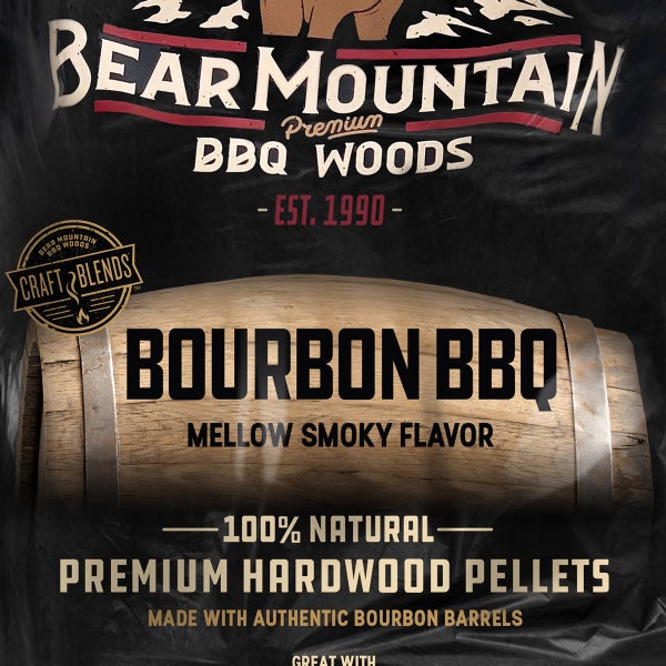 Bear Mountain BBQ Bourbon BBQ Pellets, 40 lb