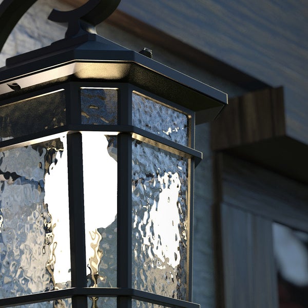Koda Outdoor LED Wall Lantern with Power Outlet