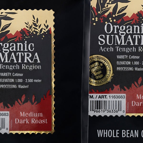 Kirkland Signature Organic Sumatra Whole Bean Coffee, 2 lbs, 2-pack