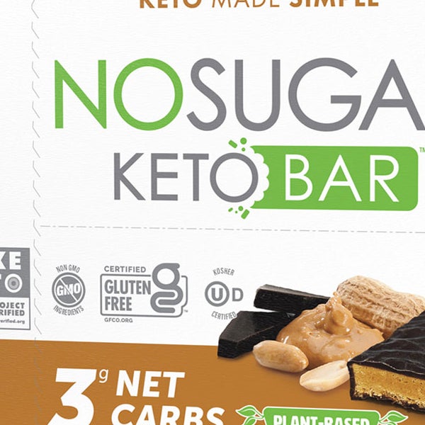 No Sugar Keto Bar (12 count) 2-pack Chocolate Peanut Butter