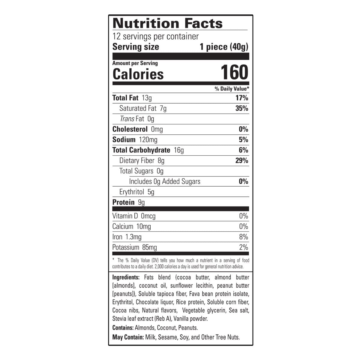 No Sugar Keto Bar Chocolate Chip Cookie Dough (12-count) 2-Pack