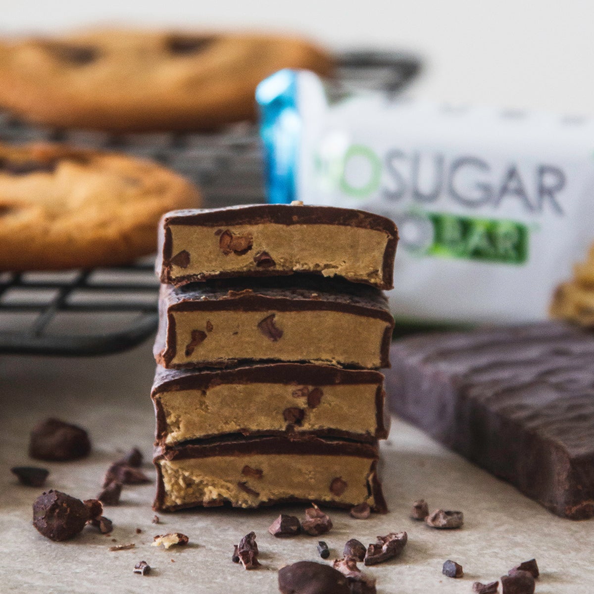 No Sugar Keto Bar Chocolate Chip Cookie Dough (12-count) 2-Pack