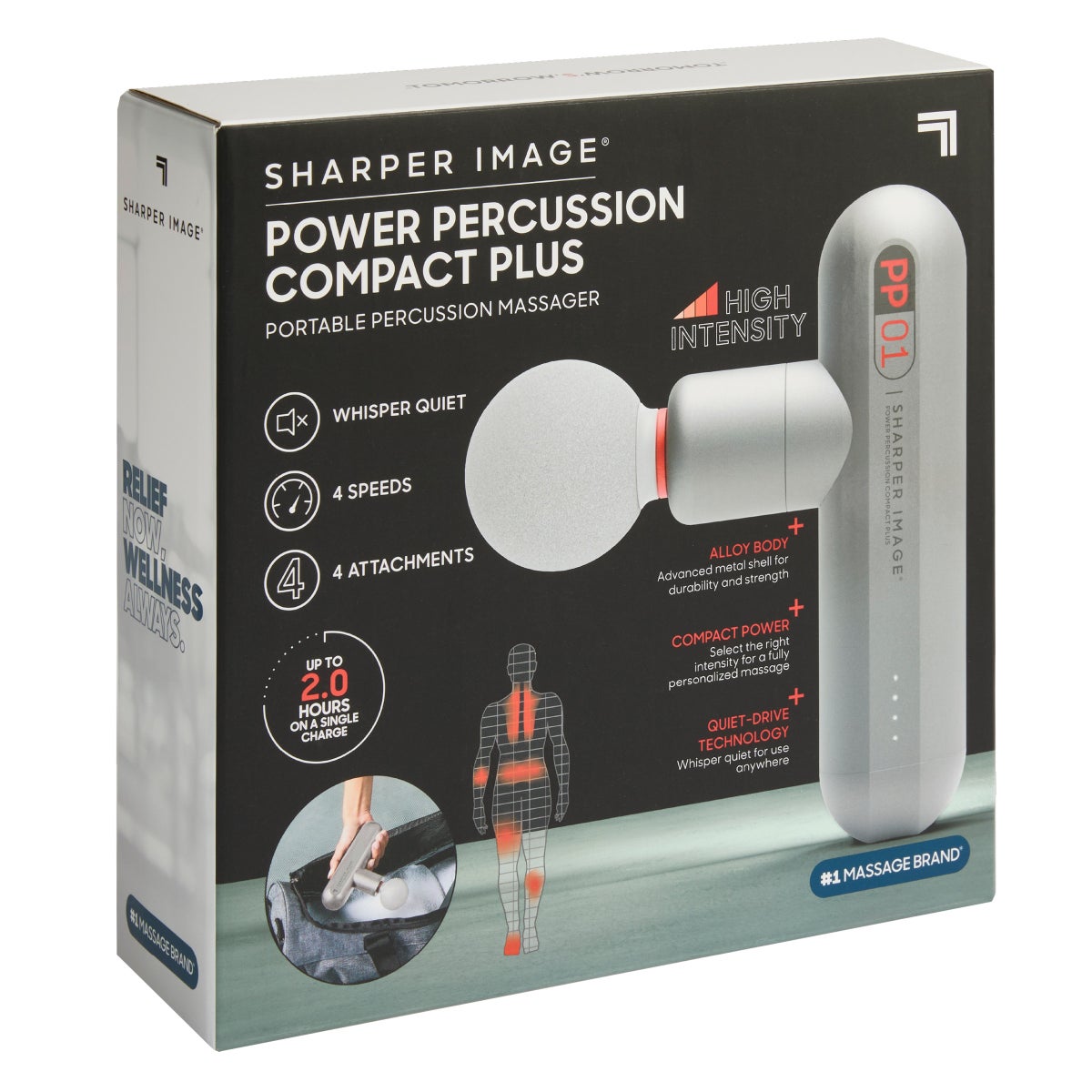 Sharper Image Power Percussion Compact Plus Portable Percussion Massager