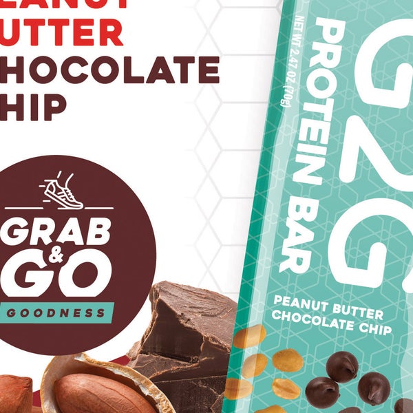 G2G 3-pack Peanut Butter Chocolate Chip Protein Bars 24-count