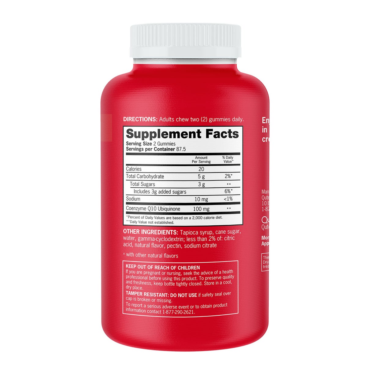 Qunol CoQ10 100 mg., 175 Gummies