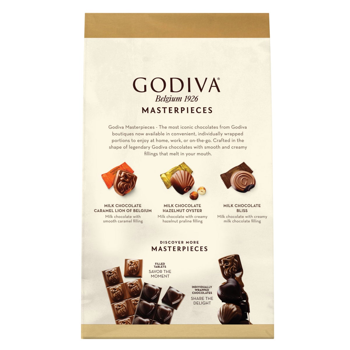 Godiva Masterpieces Assortment of Legendary Milk Chocolate 14.9 oz 4-Pack