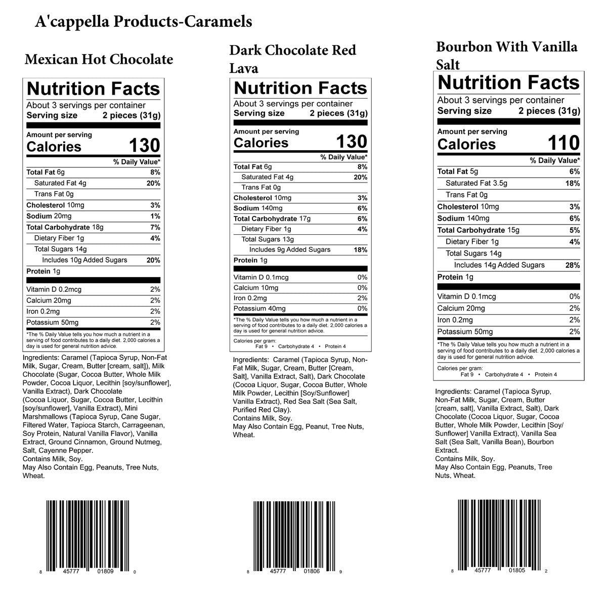 A'cappella Caramel Ensemble, 3.25 oz, 8-count