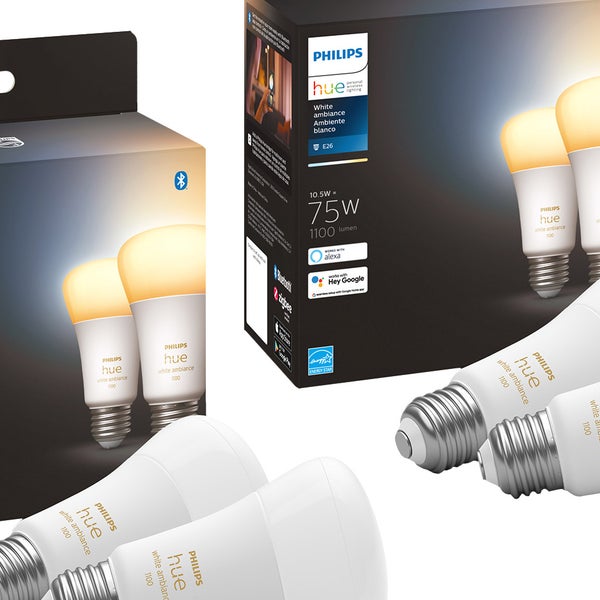 Philips Hue 75W White Ambiance A19 4-pack