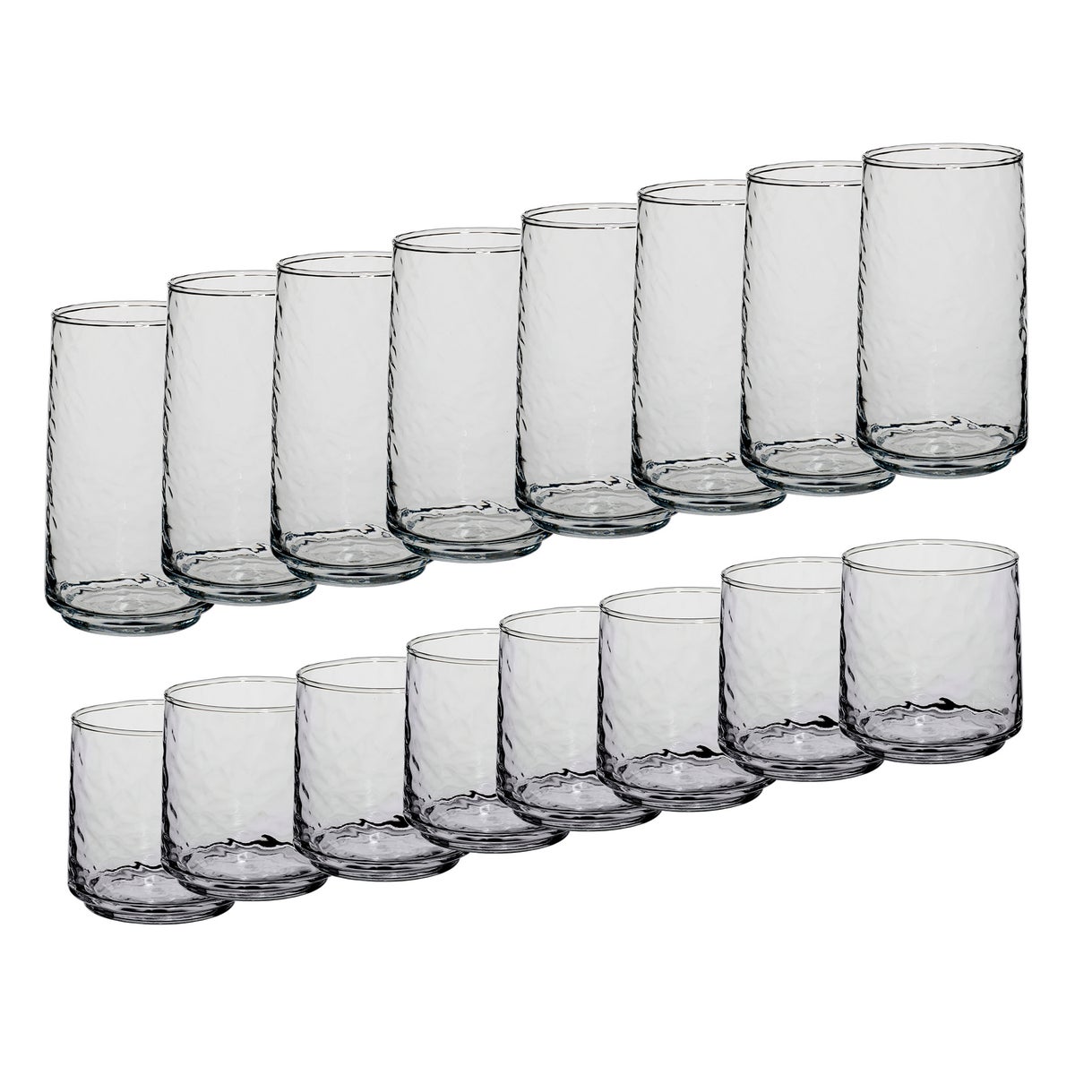 Anchor Hocking Hammered Drinkware Set, 16-piece