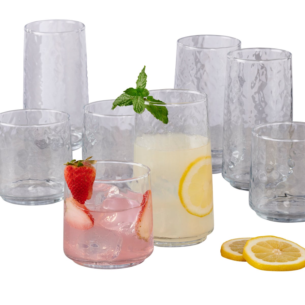 Anchor Hocking Hammered Drinkware Set, 16-piece