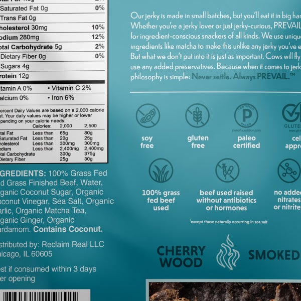 Prevail Original Grass Fed Beef Jerky 10-pack