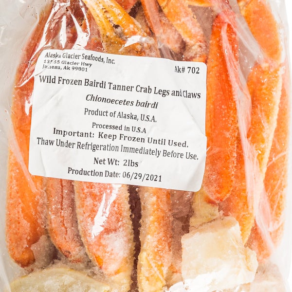 Alaska Bairdi Snow Crab Sections 5 bags (2 lbs. each) - Total 10 lbs.