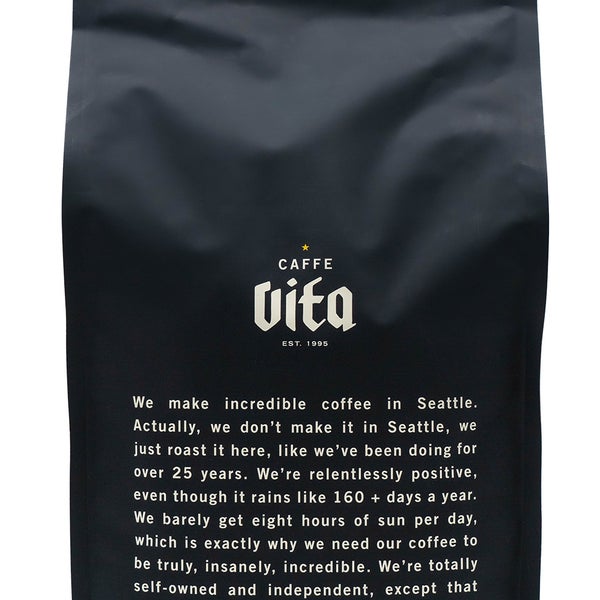 Caffe Vita Caffe Luna French Roast Whole Bean, Dark Roast, 2 lb. bags, 2-pack