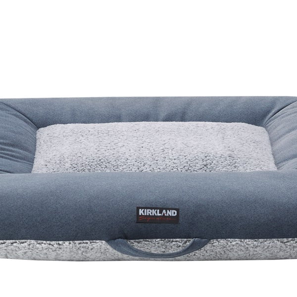 Kirkland Signature Square Plush Tufted Napper Pet Bed, Slate Gray
