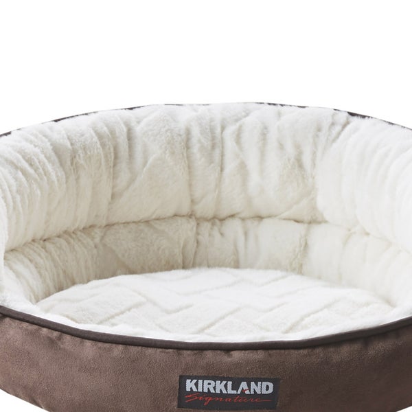 Kirkland Signature Bolster Cuddler Pet Bed, Brown