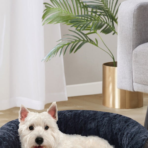 Kirkland Signature Bolster Cuddler Pet Bed, Charcoal Gray