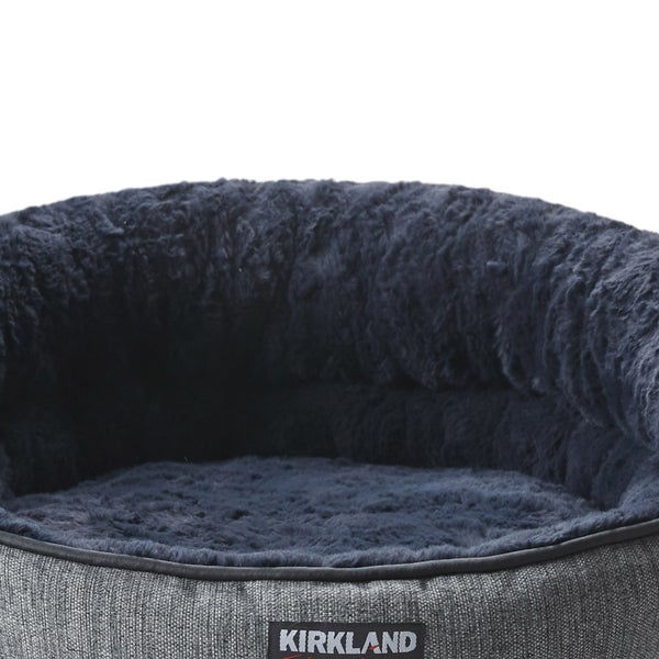 Kirkland Signature Bolster Cuddler Pet Bed, Charcoal Gray