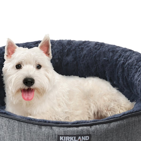 Kirkland Signature Bolster Cuddler Pet Bed, Charcoal Gray